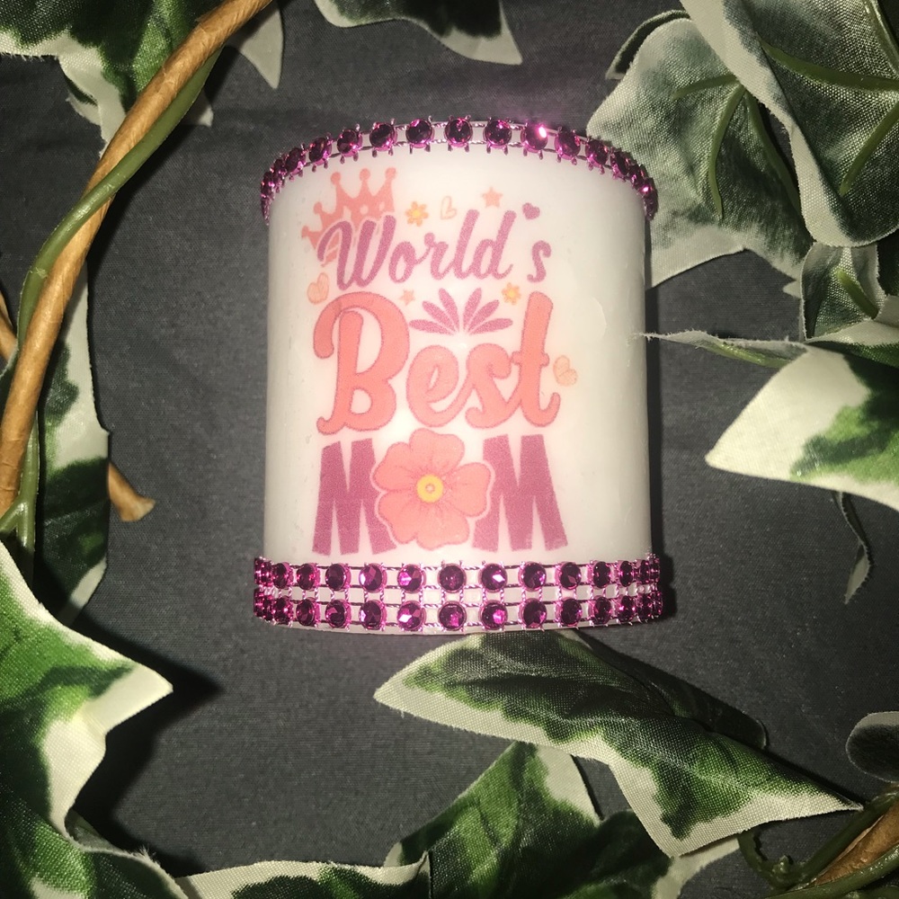 Small Personalized Worlds Best Mom candle